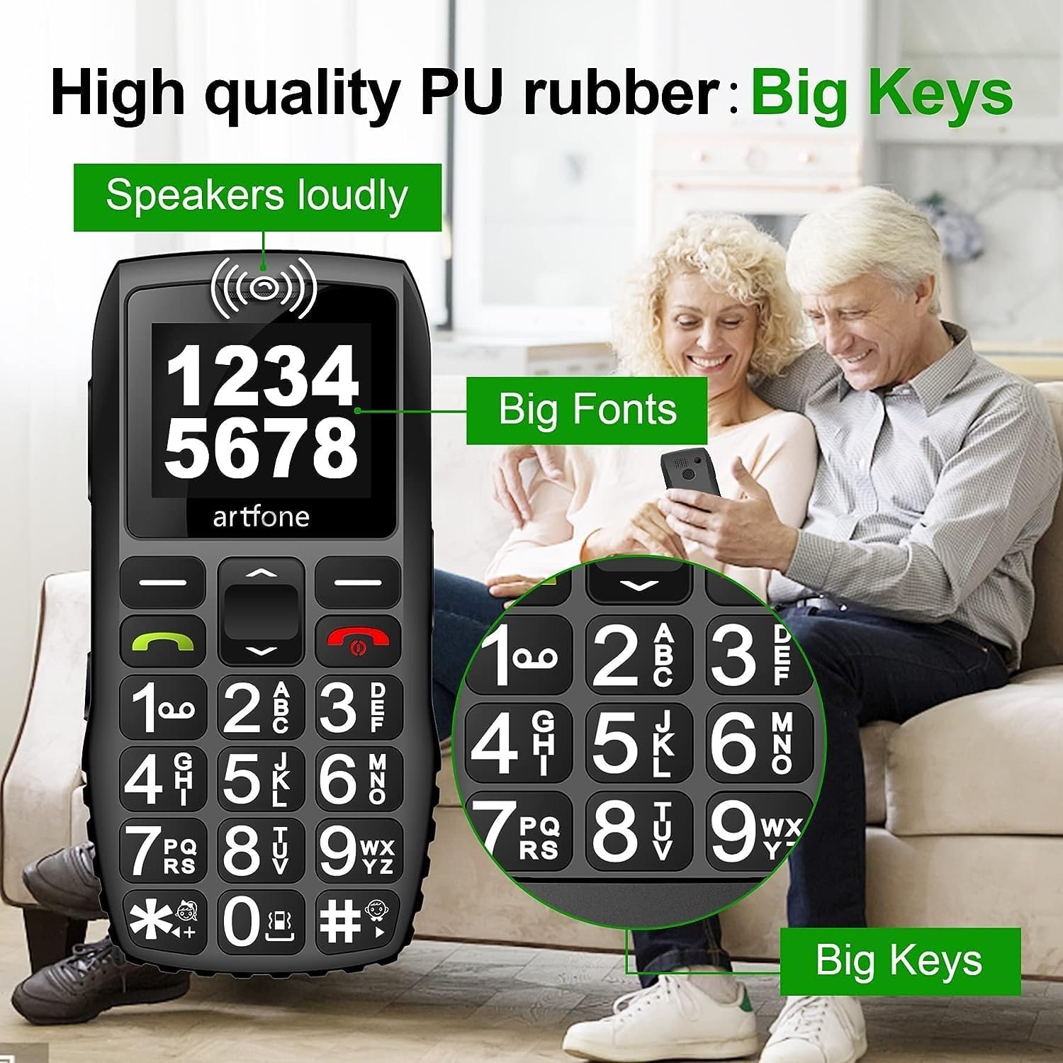 High quality PU rubber big keys